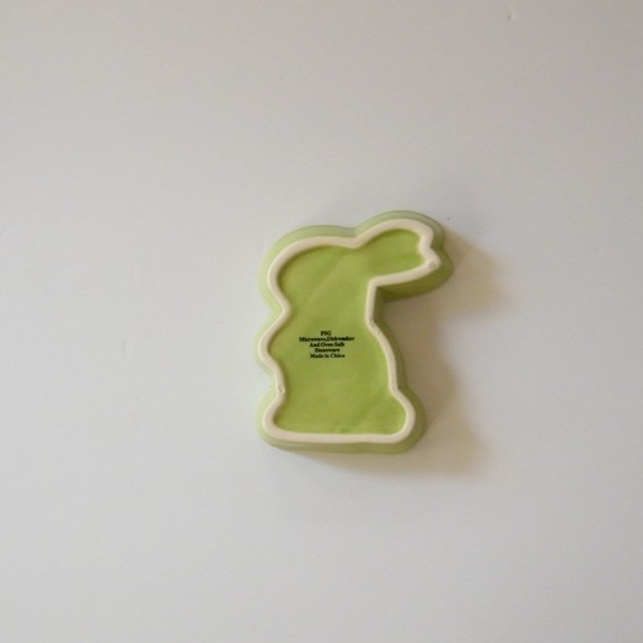 Vintage Easter Bunny Candy Dishes Set of 3 Ceramic Holiday Decor Green Yellow - Picture 6 of 9